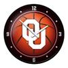 The Fan-Brand NCAA Oklahoma Sooners: Basketball - Modern Disc Wall Clock - Sports Team Bar Sign Dcor - Home, Dorm, Garage, Office, Fan Cave view 1