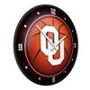 The Fan-Brand NCAA Oklahoma Sooners: Basketball - Modern Disc Wall Clock - Sports Team Bar Sign Dcor - Home, Dorm, Garage, Office, Fan Cave view 2