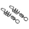 PATIKIL Corkscrew Swivel Snap, 10 Pack 75lb Stainless Steel Quick Release Cork Screw Fishing Terminal Tackle, Black view 1