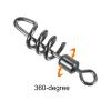 PATIKIL Corkscrew Swivel Snap, 10 Pack 75lb Stainless Steel Quick Release Cork Screw Fishing Terminal Tackle, Black view 4