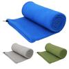 Arctic Lemmings Fleece Sleeping Bag Liner, 75" Long Zipper Microfiber Fleece Travel Single Sleeping Bag Camping Blanket, Indoor Outdoor Blanket for Adults & Children (Blue) view 1