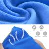 Arctic Lemmings Fleece Sleeping Bag Liner, 75" Long Zipper Microfiber Fleece Travel Single Sleeping Bag Camping Blanket, Indoor Outdoor Blanket for Adults & Children (Blue) view 2