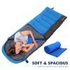 Arctic Lemmings Fleece Sleeping Bag Liner, 75" Long Zipper Microfiber Fleece Travel Single Sleeping Bag Camping Blanket, Indoor Outdoor Blanket for Adults & Children (Blue) view 4
