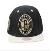 Mitchell & Ness Brooklyn Nets Black Pin Drop Snapback Adjustable Cap view 1