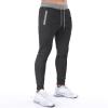 GIBZ Running Pants Solid Color Lightweight Men's Casual Sports Trousers Dark Grey M view 2