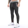 GIBZ Running Pants Solid Color Lightweight Men's Casual Sports Trousers Dark Grey M view 3