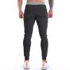 GIBZ Running Pants Solid Color Lightweight Men's Casual Sports Trousers Dark Grey M view 4