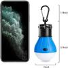 LED Tent Light 4-Pack Clip Hook Hurricane Emergency Lights LED Camping Light Bulb Camping Tent Lamp Portable Lantern Bulb Camping Equipment for Camping, Hiking (Blue) view 2