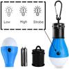 LED Tent Light 4-Pack Clip Hook Hurricane Emergency Lights LED Camping Light Bulb Camping Tent Lamp Portable Lantern Bulb Camping Equipment for Camping, Hiking (Blue) view 4
