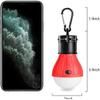 LED Tent Light 4-Pack Clip Hook Hurricane Emergency Lights LED Camping Light Bulb Camping Tent Lamp Portable Lantern Bulb Camping Equipment for Camping, Hiking (Red) view 2