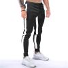 GIBZ Men's Casual Pants Solid Color Fitness Trousers Training Straight Pants with Pocket Navy Blue XXL view 2