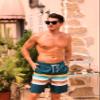 difficort Mens Swimming Trunks with Compression Liner Quick Dry Board Shorts Swimsuit with Zipper Pockets,Blackish Green+Yellow,XX-Large view 2