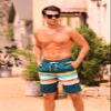difficort Mens Swimming Trunks with Compression Liner Quick Dry Board Shorts Swimsuit with Zipper Pockets,Blackish Green+Yellow,XX-Large view 3