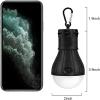 LED Tent Light 4-Pack Clip Hook Hurricane Emergency Lights LED Camping Light Bulb Camping Tent Lamp Portable Lantern Bulb Camping Equipment for Camping, Hiking (Black) view 2