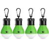LED Tent Light 4-Pack Clip Hook Hurricane Emergency Lights LED Camping Light Bulb Camping Tent Lamp Portable Lantern Bulb Camping Equipment for Camping, Hiking (Green) view 1