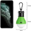 LED Tent Light 4-Pack Clip Hook Hurricane Emergency Lights LED Camping Light Bulb Camping Tent Lamp Portable Lantern Bulb Camping Equipment for Camping, Hiking (Green) view 2