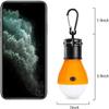 LED Tent Light 4-Pack Clip Hook Hurricane Emergency Lights LED Camping Light Bulb Camping Tent Lamp Portable Lantern Bulb Camping Equipment for Camping, Hiking (Black & Orange & Blue & Green) view 2