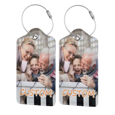 Personalized Luggage Tags Custom Image/Text/Logo Luggage Tag Customized Travel Suitcases Labels Tags for Travel, Business Trip, Gift 1 Pcs