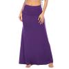Womens Skirts Y2K Skirt for Women Long Purple Maxi Skirt High Waist Trendy Holiday Skirts Purple XL view 3