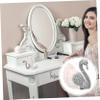 Zerodeko Evil Swan Jewelry Boxes Trinket Box Glitter Hinged Collectible Figurines Ring Holder Valentines present for Women Girls Car Decor view 3