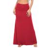 Womens Skirts Red Skirt for Women Long Red Maxi Skirt High Waist Trendy Holiday Skirts Red M view 3