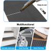94.5"x16.1" Non-Slip Surfboard Traction Pad Grey Grip Mat, Self Adhesive Trimmable EVA Foam Boat Decking Flooring, Applies for Kayak, Boat Deck, RV, Surfing Board, Skimboard, Skateboard, Pool, Steps view 3