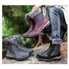 Dressnu Snow boots men's outdoor non-slip cotton shoes couple models high-top medium boots Grey 6.5 view 3