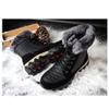 Dressnu Snow boots men's outdoor non-slip cotton shoes couple models high-top medium boots Grey 6.5 view 4