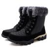 Dressnu Snow boots men's outdoor non-slip cotton shoes couple models high-top medium boots Black 7 view 1