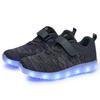 AoSiFu Kids Light Up Shoes Toddler Girls Boys Breathable Led Flashing Sneakers USB Charge Dark grey34 view 2