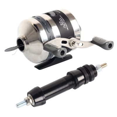 FENJANER Bowfishing Reel with Fishing Reel Seat Left and Right Reversible Handle,for Compound Bow and Recurve Bow (Bowfishing Reel and Reel seat)