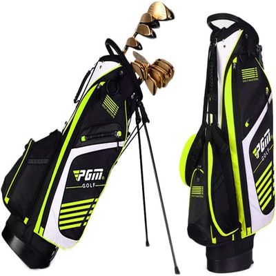Waterproof Golf Bracket Bag, Ultra-Light Portable Standing Golf Bag 14-Way Divider, Club Golf Sunday Travel Bag, Suitable for Golf Courses and Travel ( Color : Green )