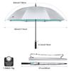 G4Free 54 Inch UV Protection Golf Umbrella UPF 50+ Large Sun Blocking Auto Open Windproof Rain Umbrellas (Silver/Lake Blue) view 2