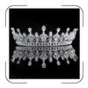 Princess Tiara for Women Silver Crown for Pageant Prom Quinceaera Wedding CZ Zircon Bridal Headpiece for Bride view 1
