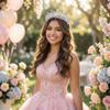 Princess Tiara for Women Silver Crown for Pageant Prom Quinceaera Wedding CZ Zircon Bridal Headpiece for Bride view 3