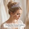 Lavender Silver Crown for Women, Wedding Tiara Pageant Prom Quinceanera view 2