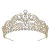 Luxury Gold Bridal Tiaras and Crowns for Women Cubic Zirconia CZ Wedding Headpiece Prom Birthday Quince Royal Queen Crown Hair Accessories Zircon Gift Jewelry view 1