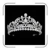 Silver Wedding Crown for Bride Cubic Zirconia Tiara for Quinceanera Pageant view 1
