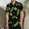 Big Dill Pickle Men's Shirts Short Sleeve Button Down Casual Blouse Tee Top with Pocket 2XL view 2