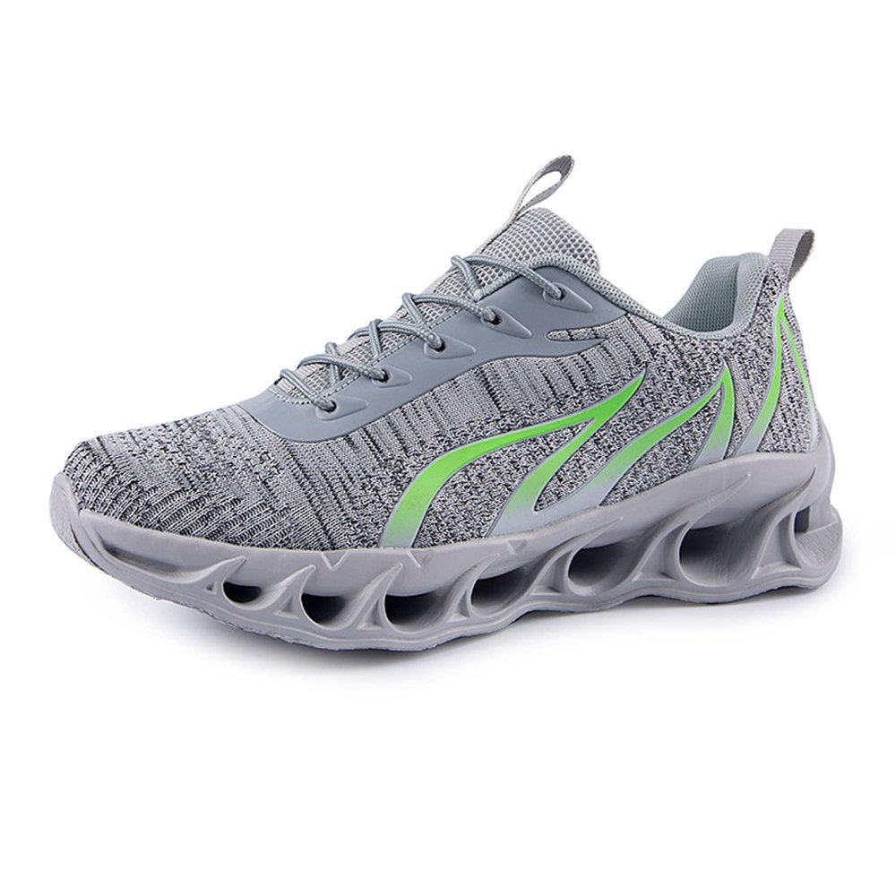 Bestgift Summer Men's Shoes Plus Size Sports Casual Couple Flame Shoes Grey 7