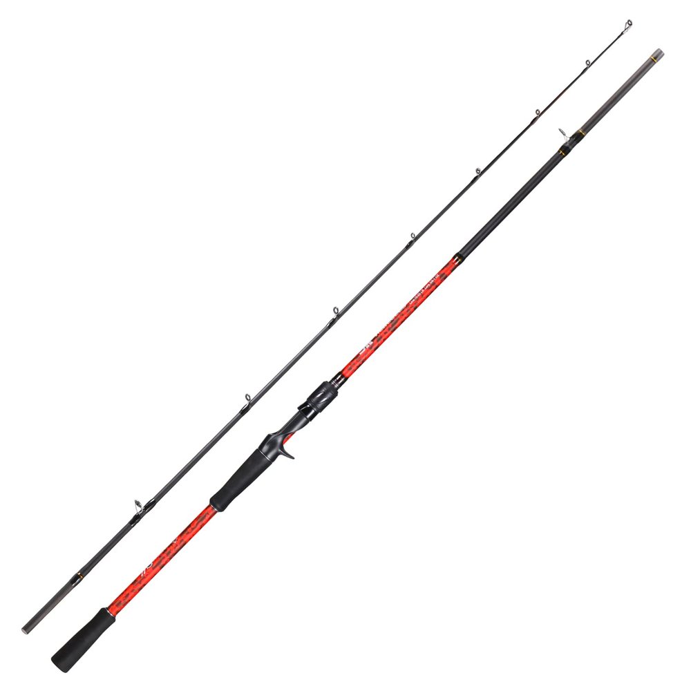 Sougayilang Inshore Saltwater Fishing Rods, Spinning Rods and Casting Rods with AAA Cork Handles,IM7 Toray Carbon Blanks- 7' - Red- Casting