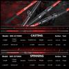 Sougayilang Inshore Saltwater Fishing Rods, Spinning Rods and Casting Rods with AAA Cork Handles,IM7 Toray Carbon Blanks- 7' - Red- Casting view 3
