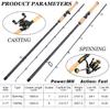 Sougayilang Inshore Saltwater Fishing Rods, Spinning Rods and Casting Rods with AAA Cork Handles,IM7 Toray Carbon Blanks- 7'- Golden- Spinning view 4
