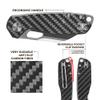 Firebird GANZO FH924-CF Pocket Folding Knife Wharncliffe D2 Steel Blade G10 Anti-Slip Handle with Clip Camping Hunting Fishing Outdoor EDC Pocket Knife (Carbon Fiber Black) view 3