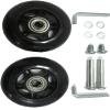 GSHFIGHTING Black 2 Wheels Sets Luggage Suitcase Wheels Replacement 75mm x 24mm/2.95" x 0.94" Axles 45mm Inline Skate Wheels Replacement Wheel with 8mm Bearings ABEC 608zz view 3