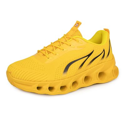 Dressnu Men's Running Casual Shoes Comfortable Spring Sports Shoes Light and Breathable Yellow 7.5