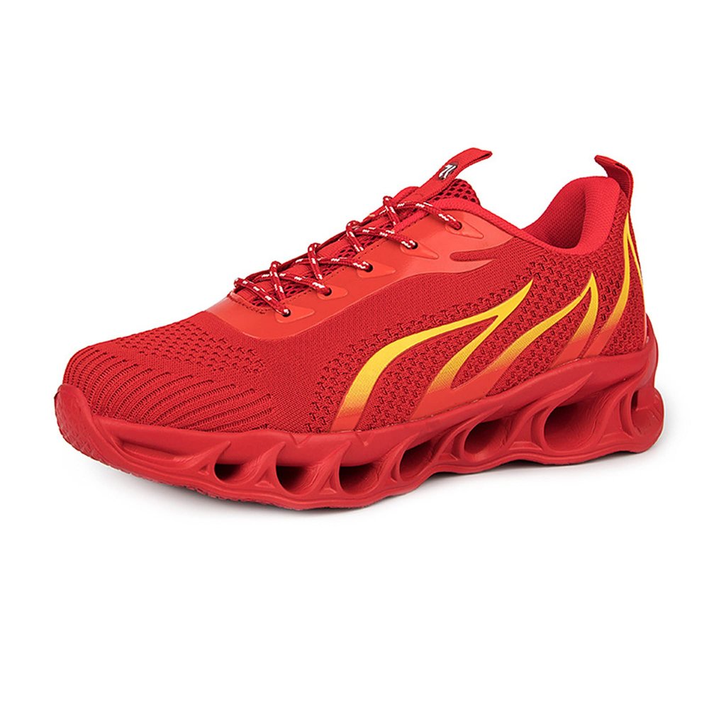 Dressnu Men's Running Casual Shoes Comfortable Spring Sports Shoes Light and Breathable Red 8.5