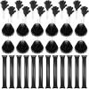 Sosation 36 Pcs Team Spirit Accessories, Cheerleading Pom Poms Hand Clappers Party Favors and Thunder Sticks Noise Makers for Sporting Events Football Baseball Cheering Essentials(Black) view 1