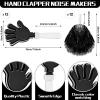 Sosation 36 Pcs Team Spirit Accessories, Cheerleading Pom Poms Hand Clappers Party Favors and Thunder Sticks Noise Makers for Sporting Events Football Baseball Cheering Essentials(Black) view 3