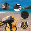 Kids Snorkeling Set with Fins Anti Leak Snorkeling Gear for Kids with Adjustable Flippers, Youth Junior Full Dry Snorkel Set Swimming Goggles with Nose Cover Diving Mask Scuba with Bag, 5-14 Yrs view 4